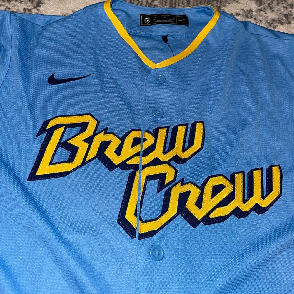 MLB Milwaukee Brewers- Brew Crew City Connect Jersey • Size Medium
